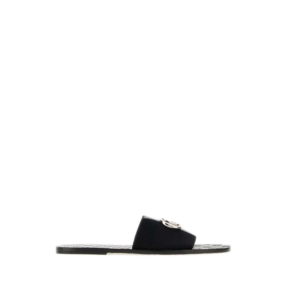 Gucci Men Black Fabric Riviera Slippers